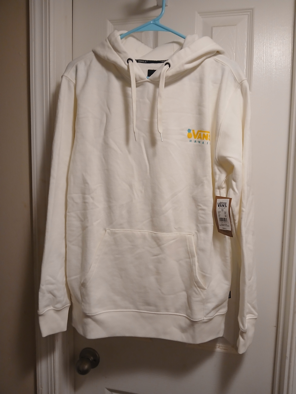 Vans Men's Cream Hoodie Hawaii - Classic Pullover Sz.S